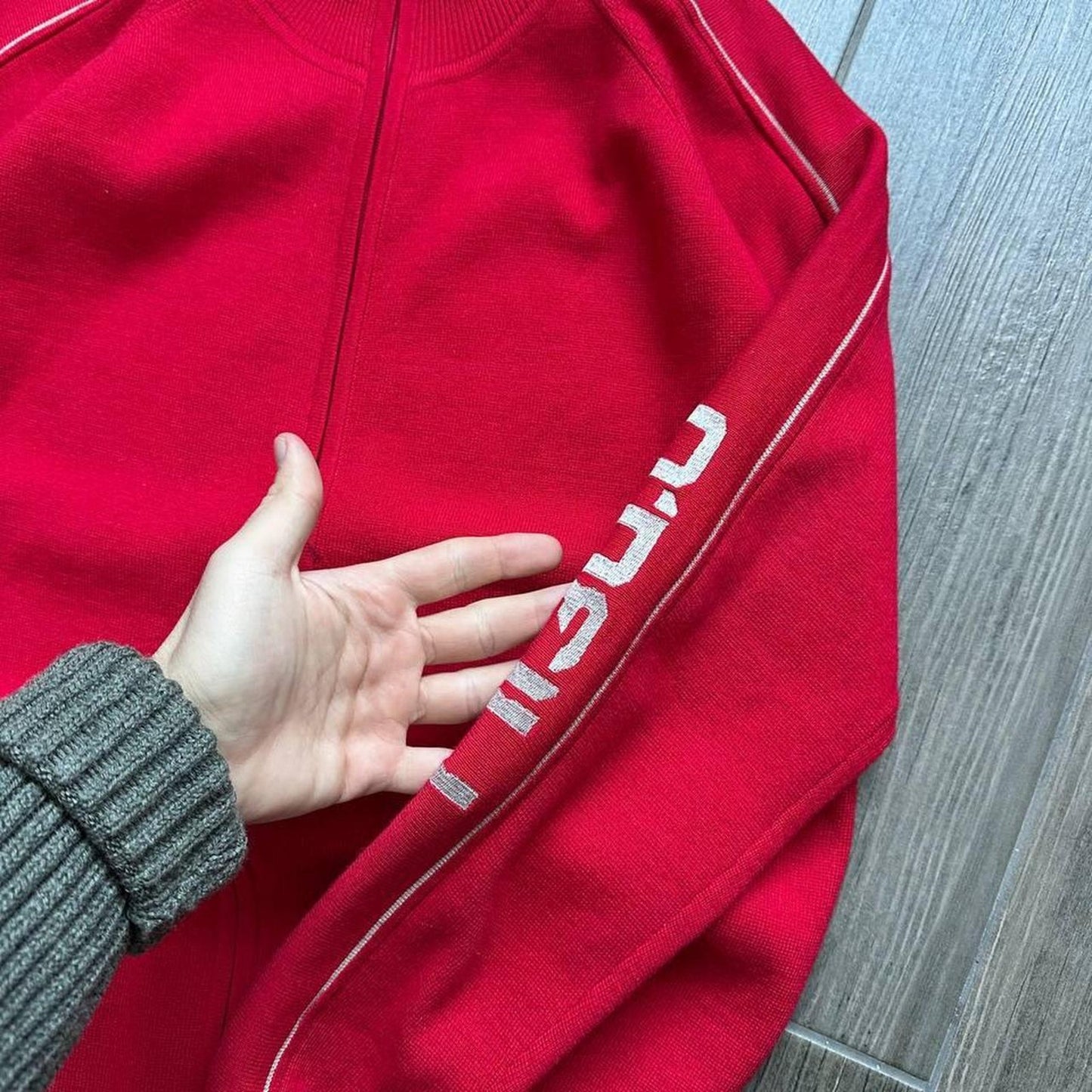 Oneill y2k surf-wear knitted zip jumper