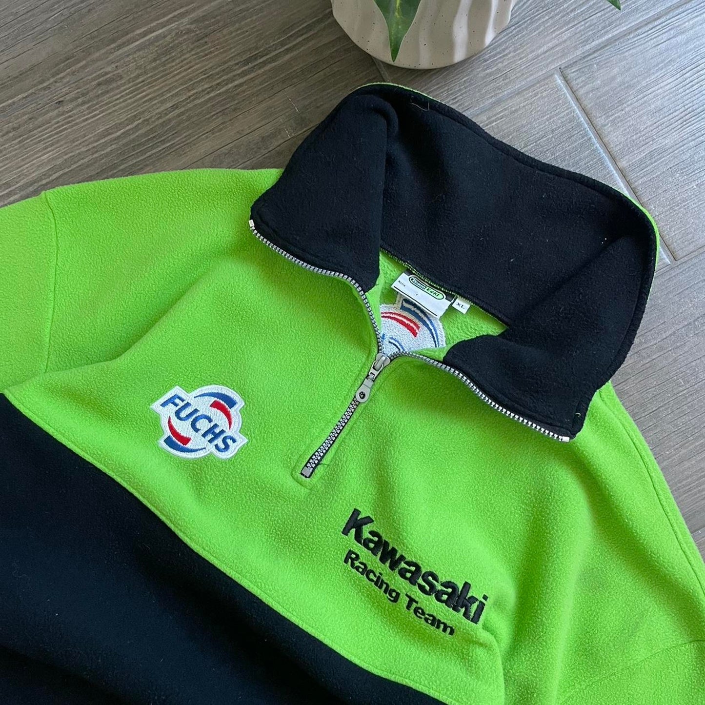Kawasaki y2k moto fleece jumper