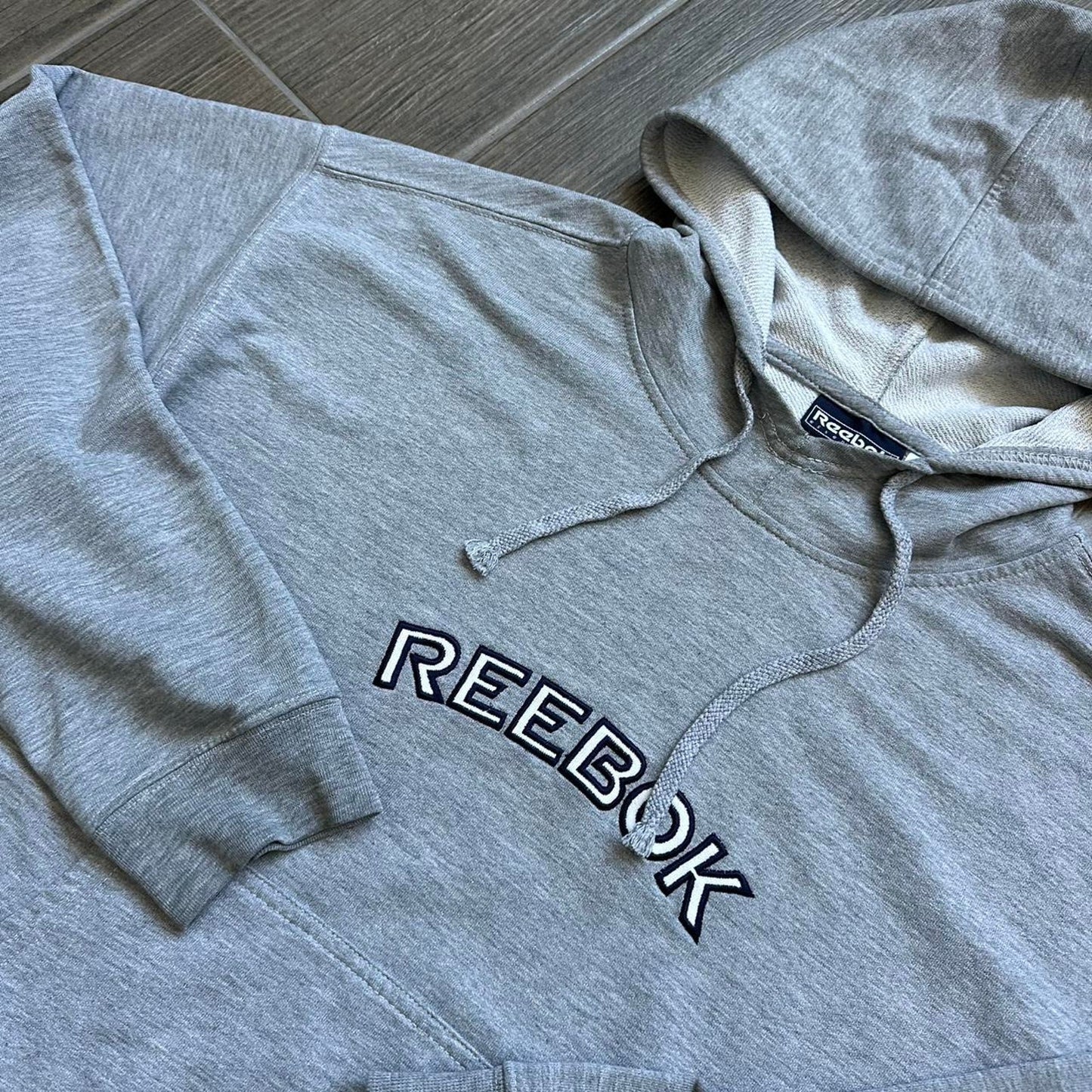 Reebok grey hoodie with embroidered logo