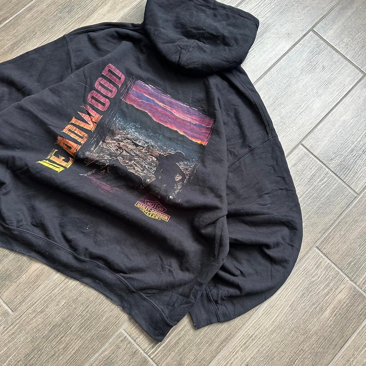 Harley Davidson black baggy XL hoodie