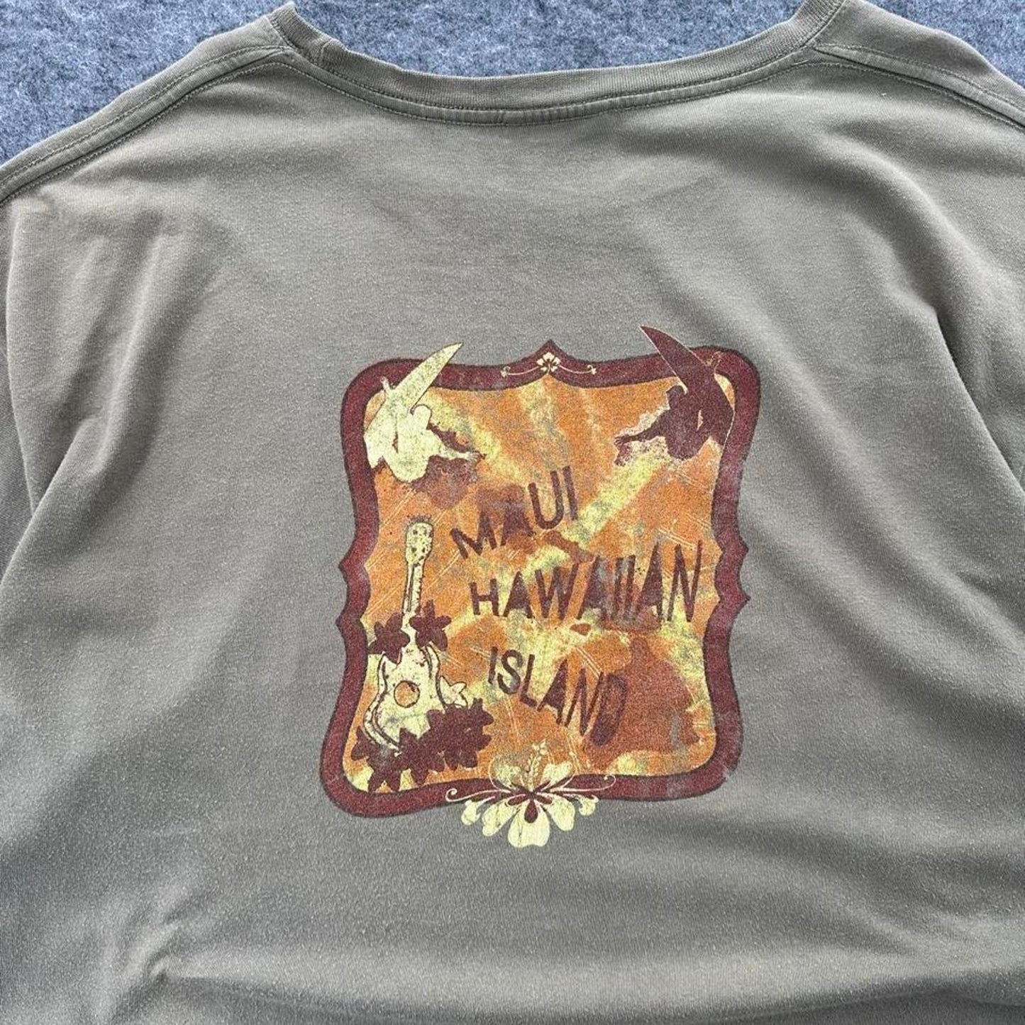 Maui hawaiian island khaki tee