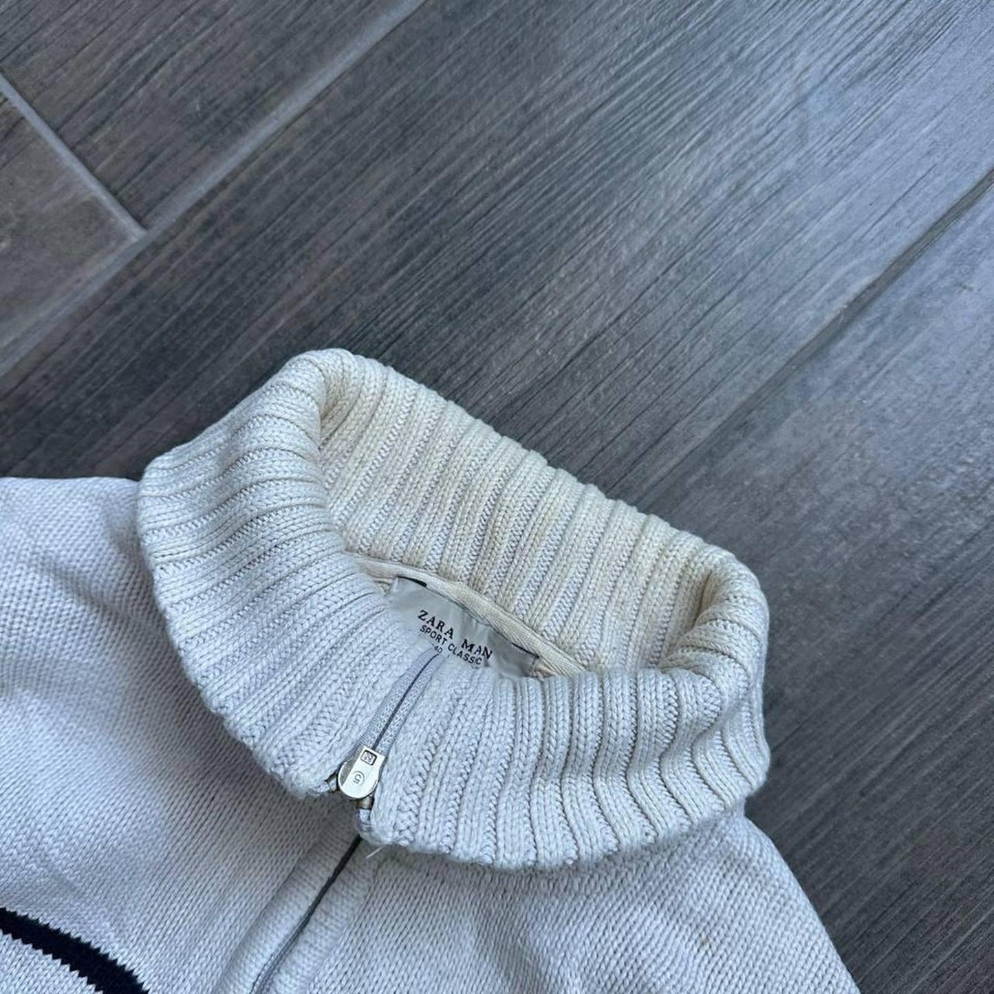 Y2k Japanese style knitted zip L jumper