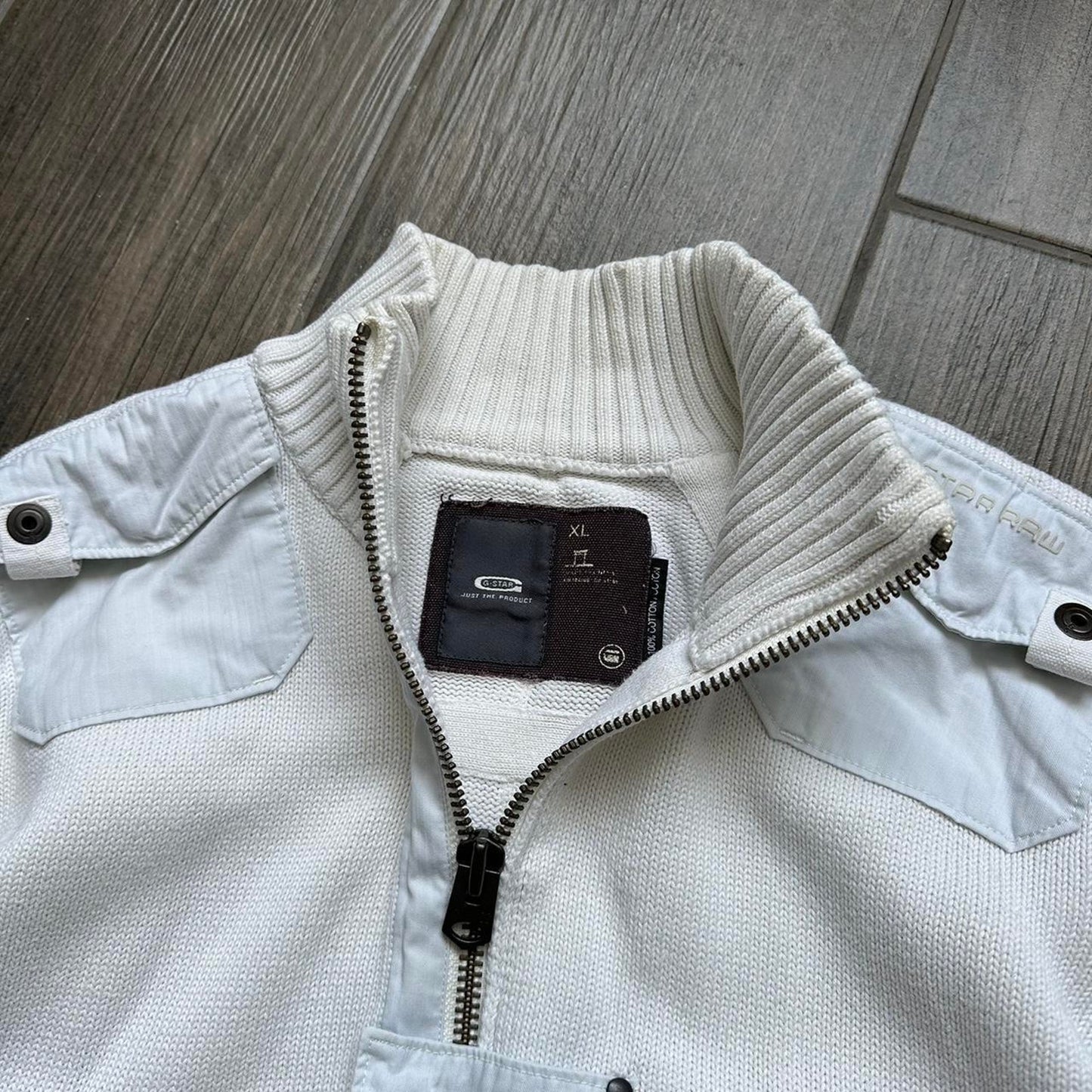 G Star Raw Y2k Japanese style knitted zip M jumper