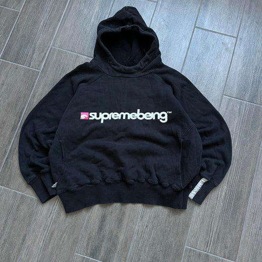 Y2k black baggy skater hoodie
