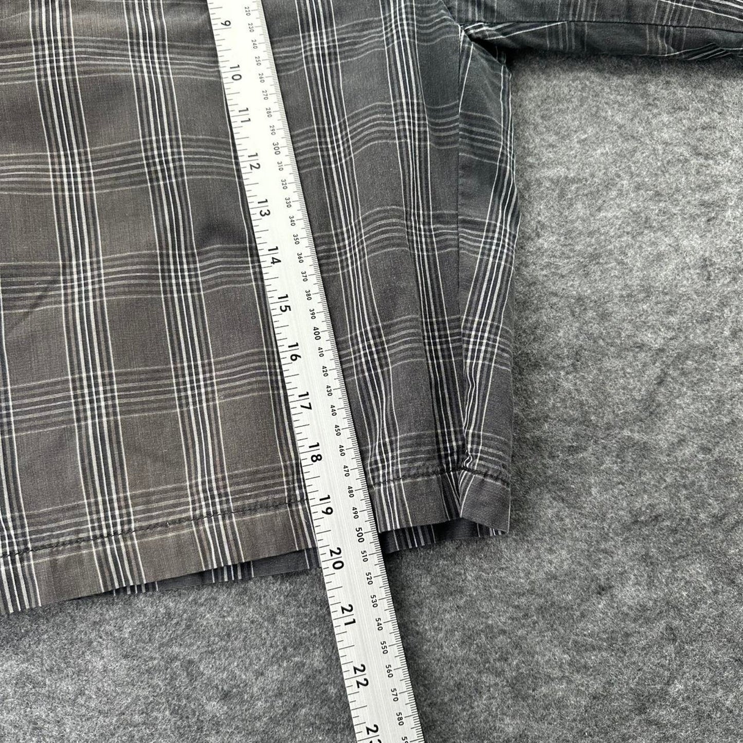 Quiksilver grey plaid shorts