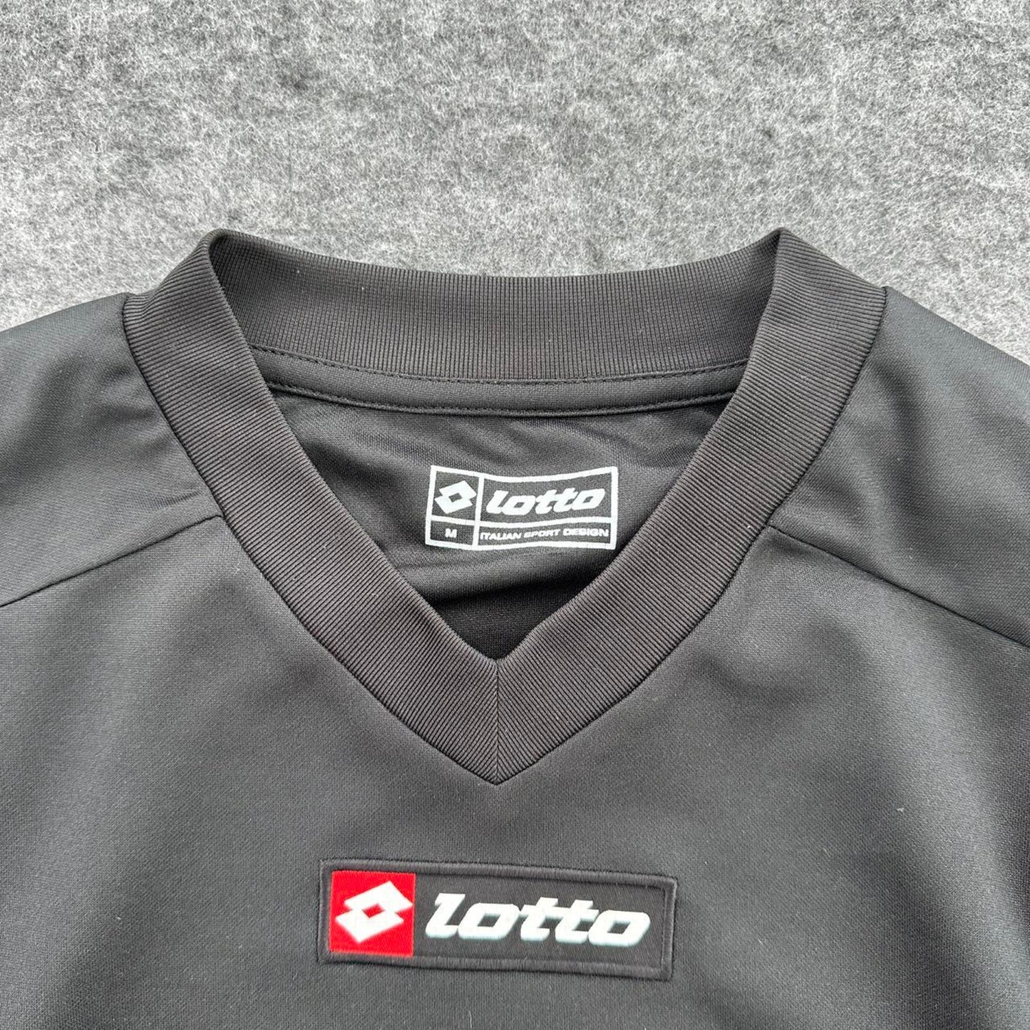 Lotto blackred soccer jersey with