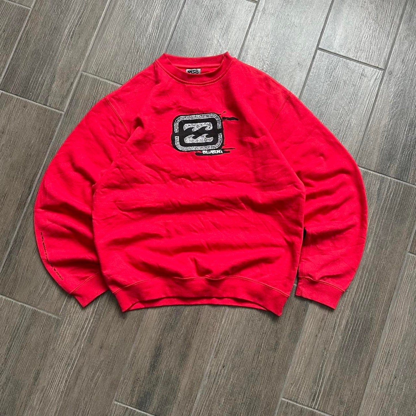 Billabong red crewneck sweatshirt