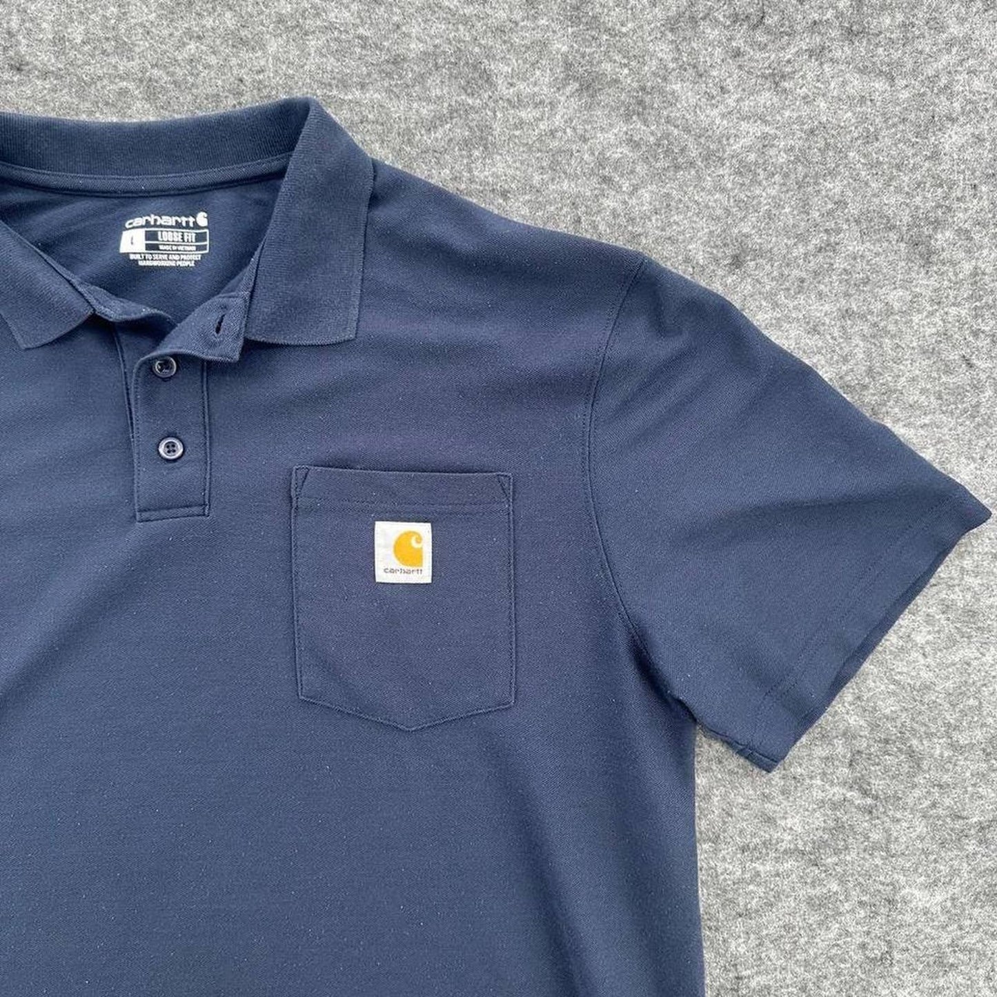 Carhartt navy blue polo shirt