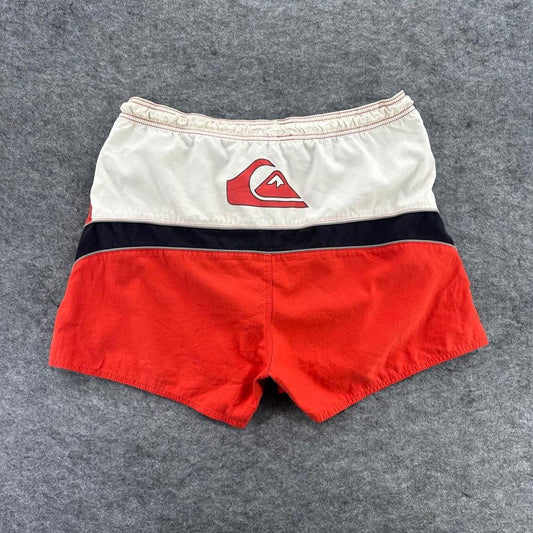 Quiksilver Red Y2K Swim Shorts