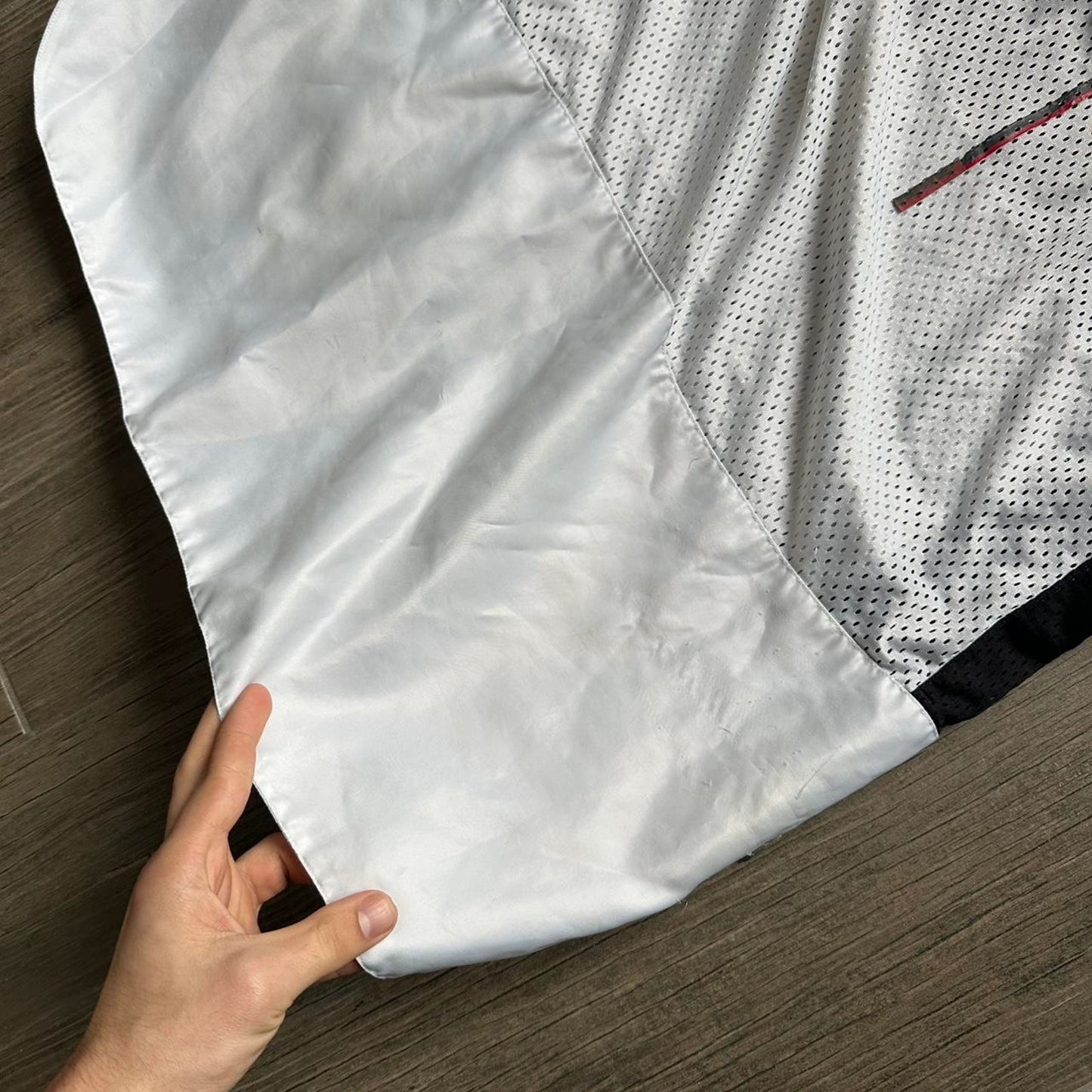 Vintage Adidas black and white mesh jersey