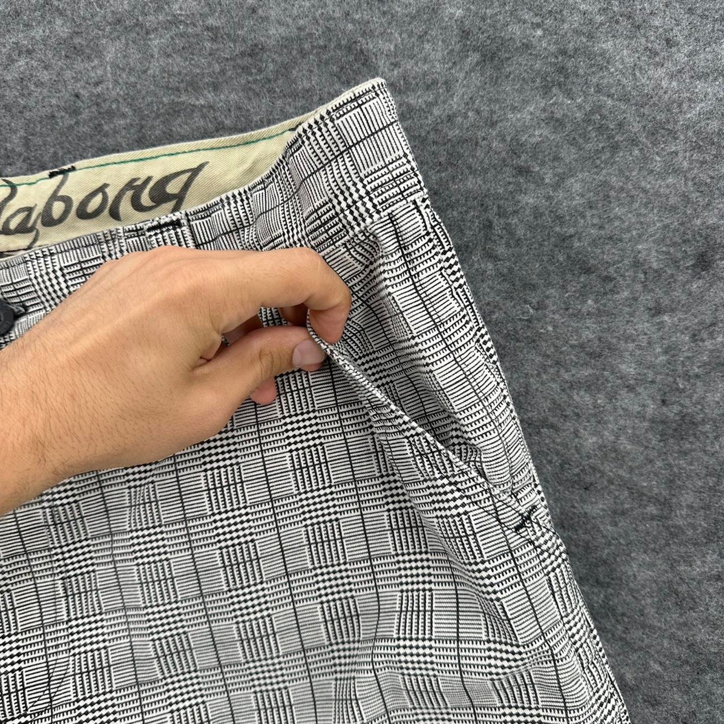 Billabong grey plaid board shorts