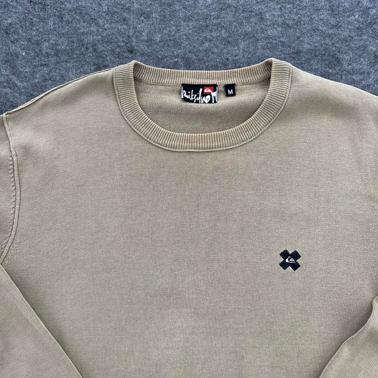 Quiksilver cream crewneck sweatshirt