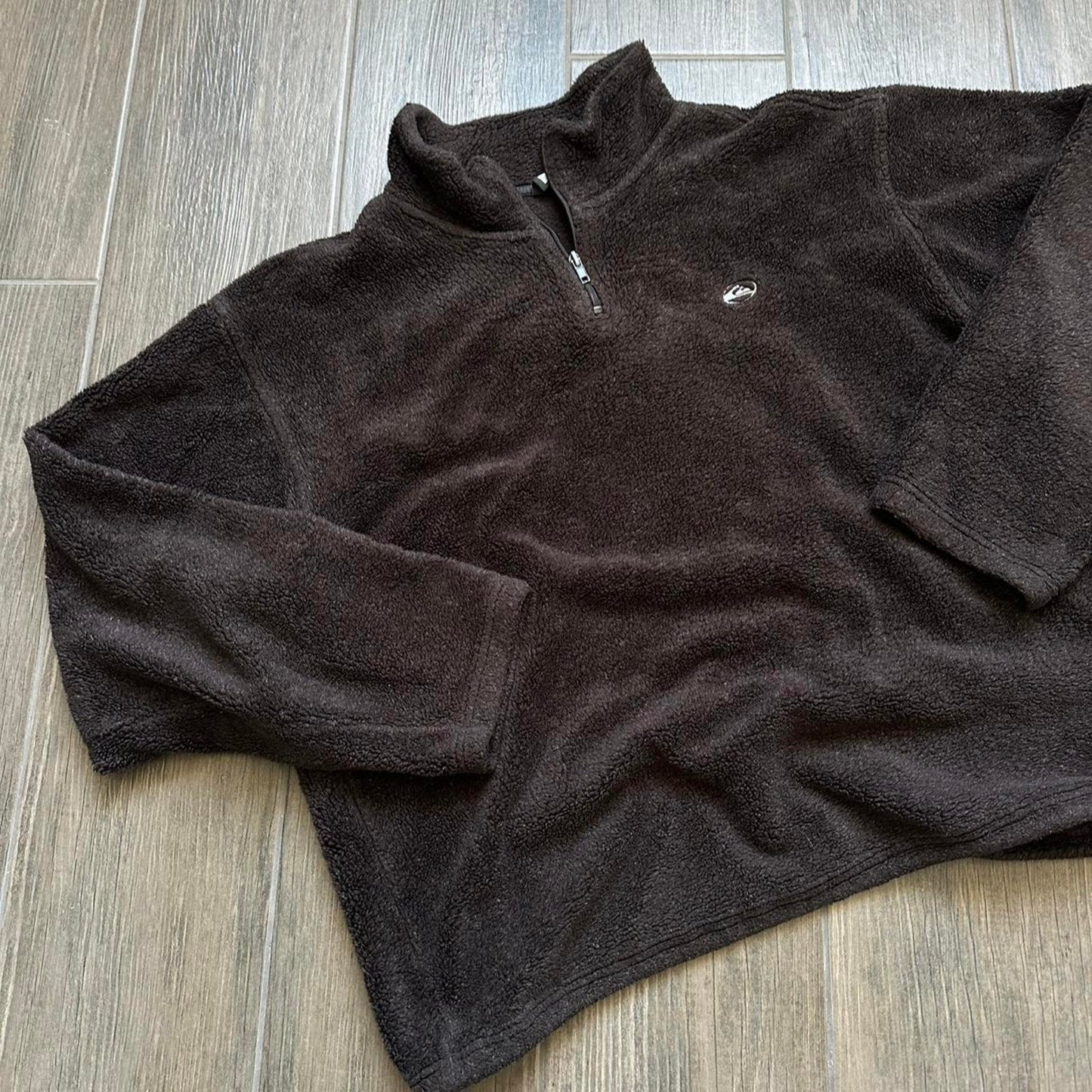 Quiksilver brown quarter zip fleece