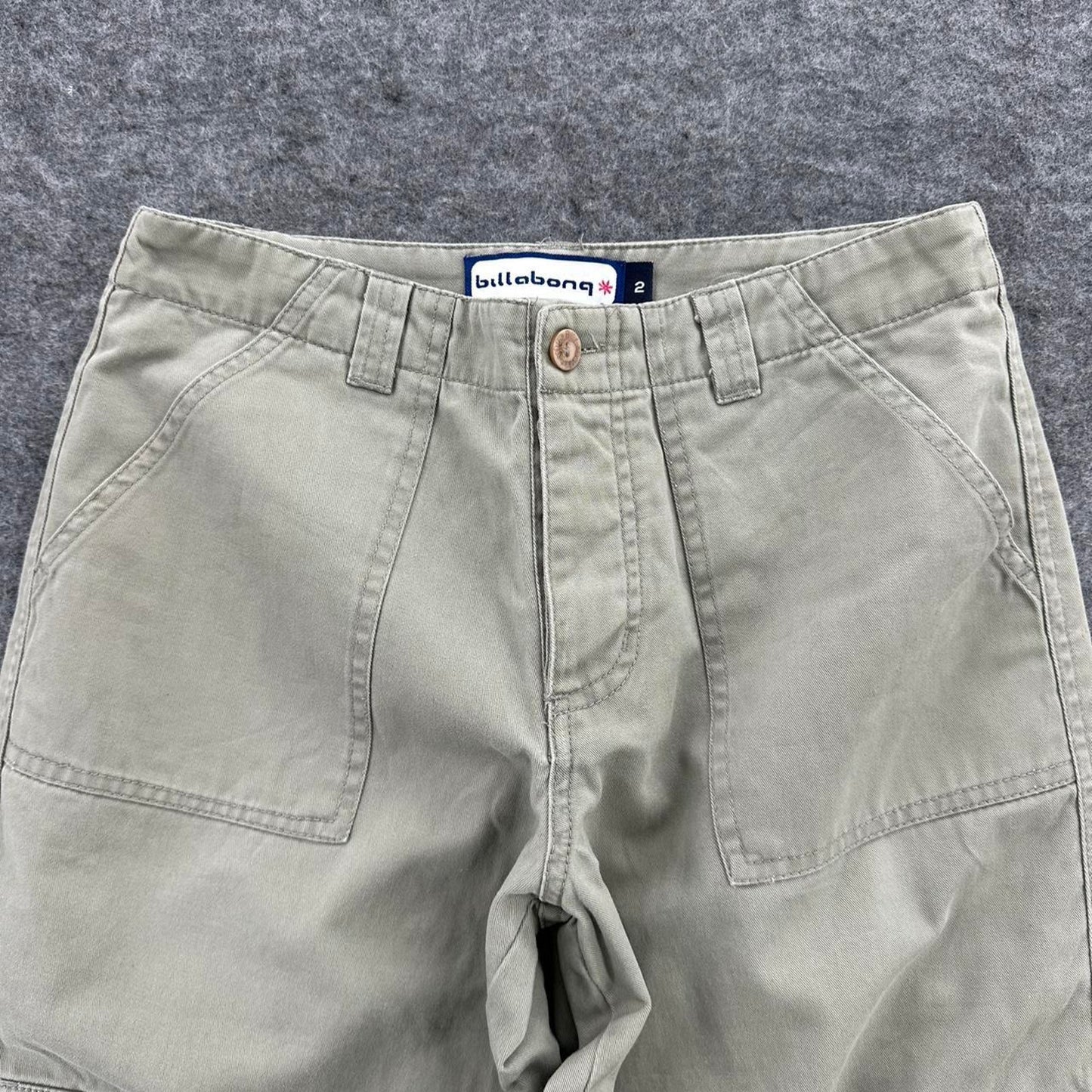 Billabong women khaki cargo shorts