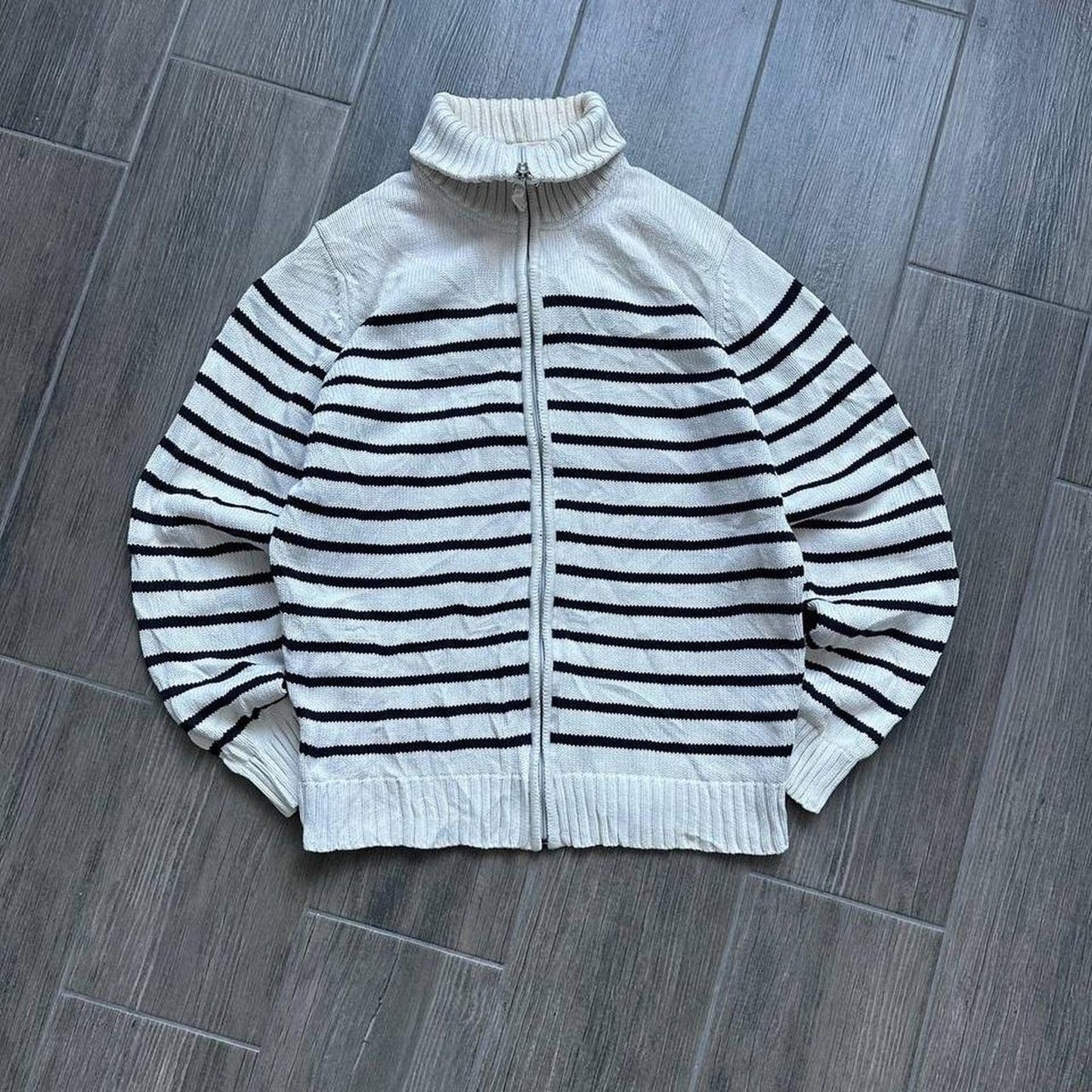 Y2k Japanese style knitted zip L jumper