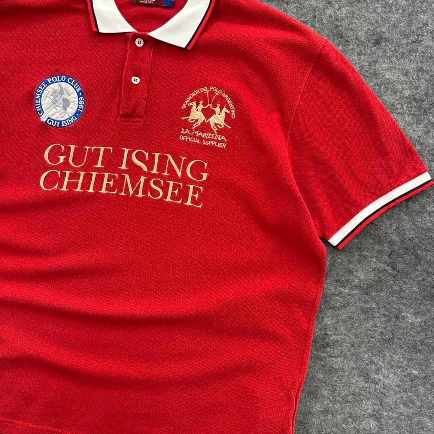 La martina red polo shirt