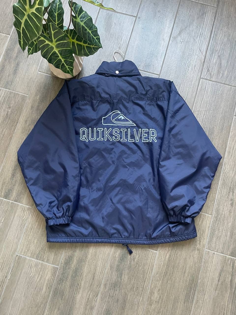 Quiksilver navy big logo baggy vintage jacket