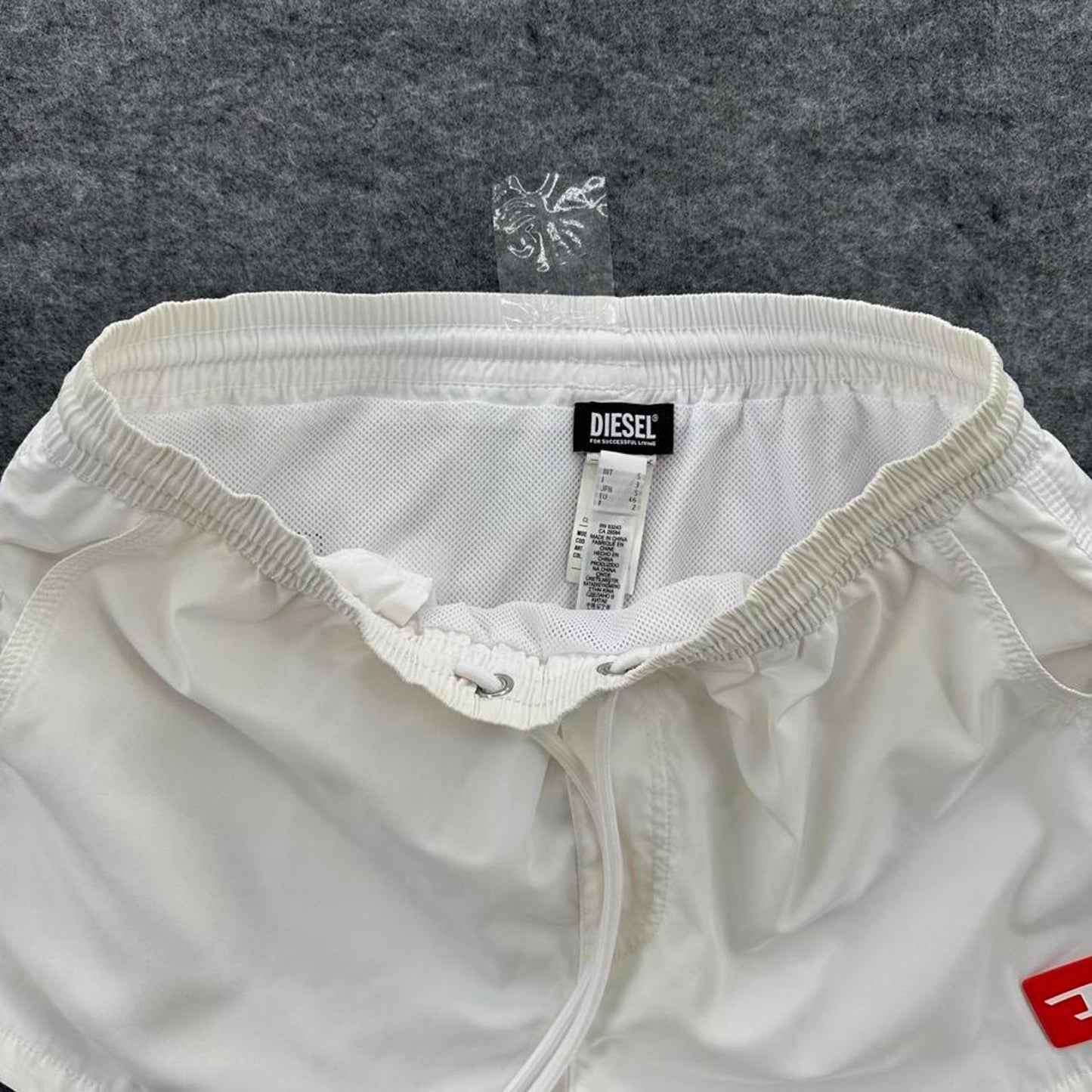Diesel y2k white swim shorts