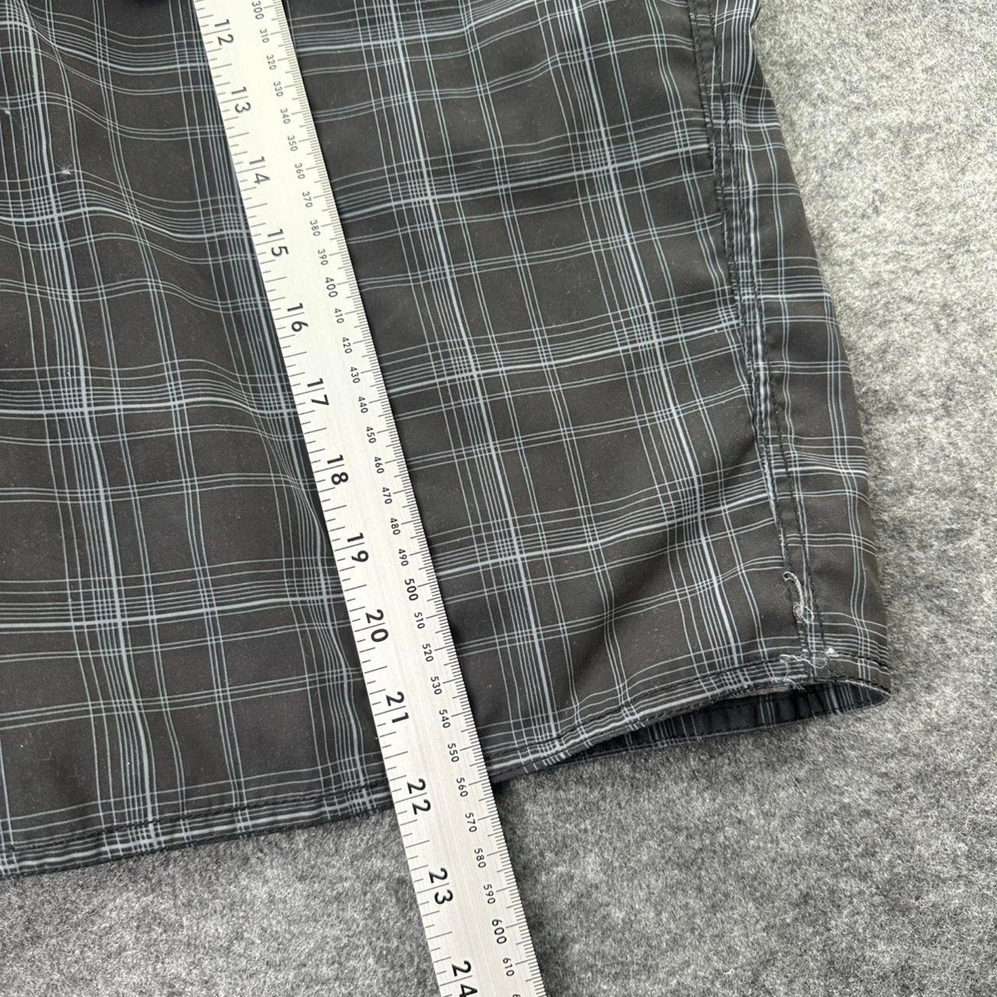 Billabong grey plaid board shorts