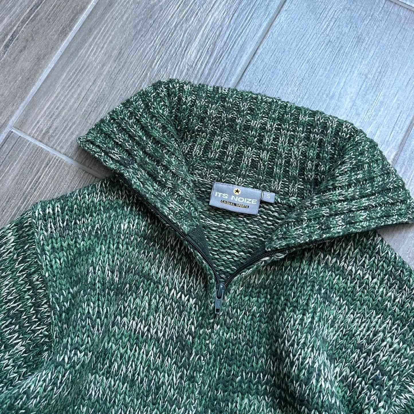 Y2k vintage zip knit winter