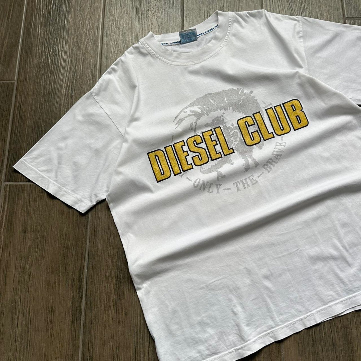 Diesel y2k white japanese style tee