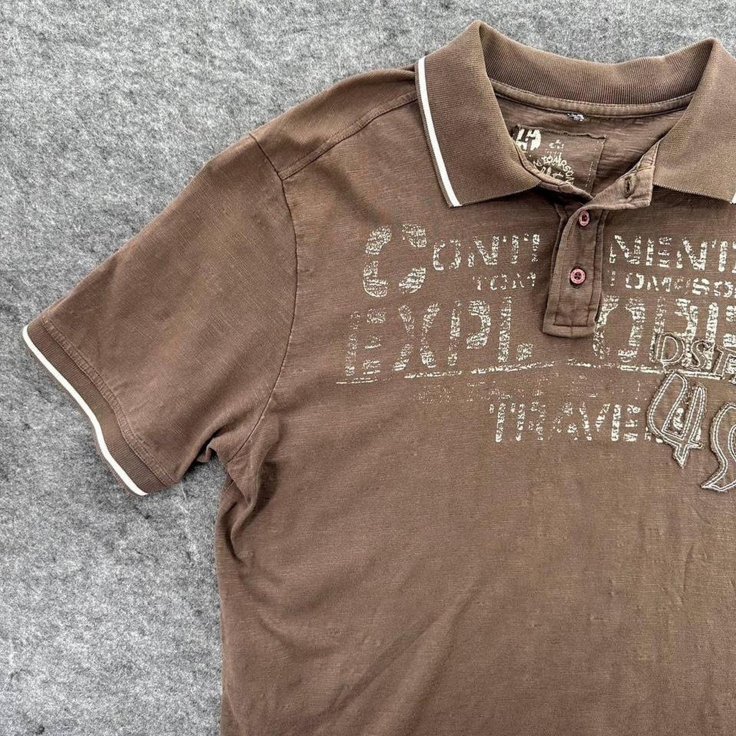 Y2k brown vintage polo shirt