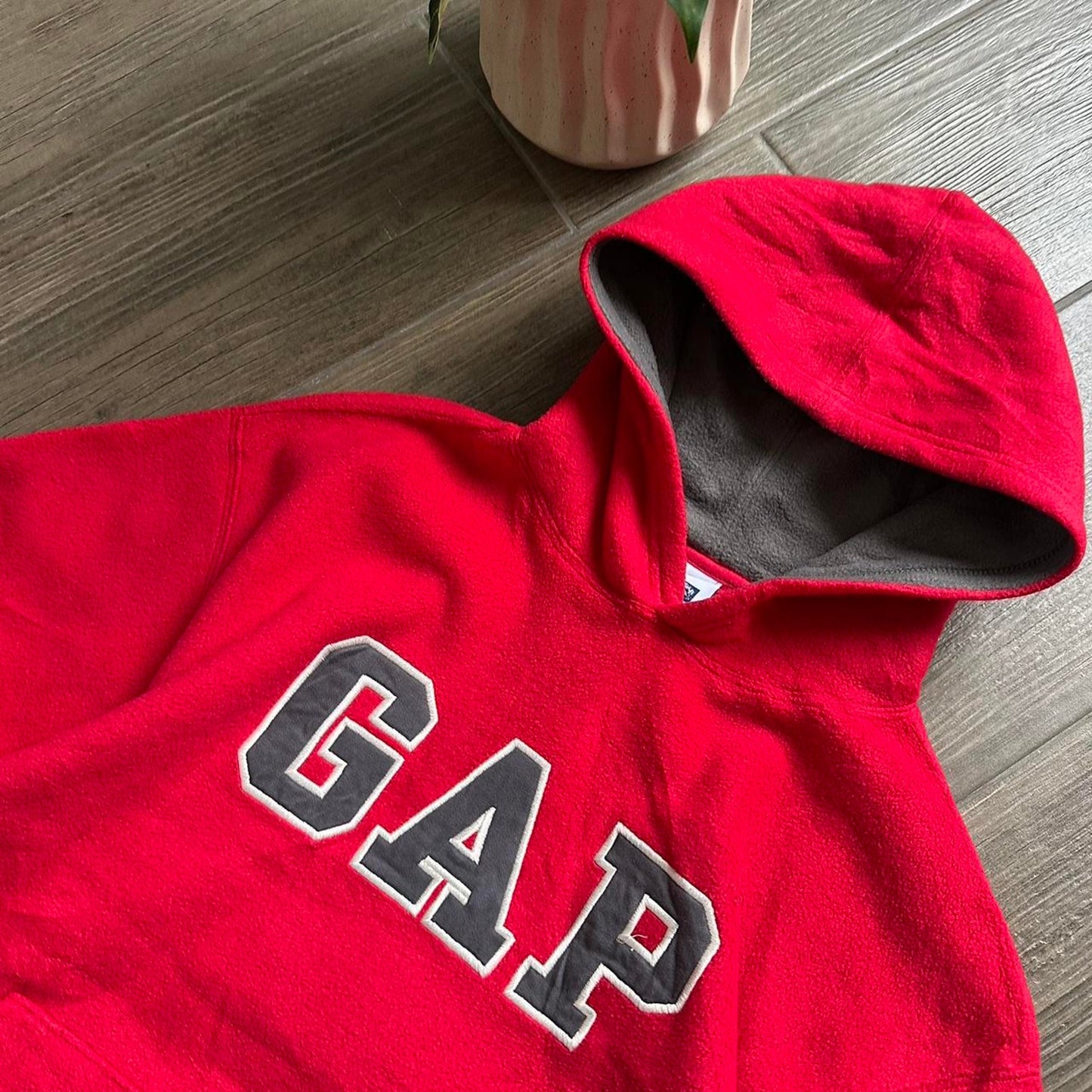 Gap fleece red y2k streetwear S hoodie