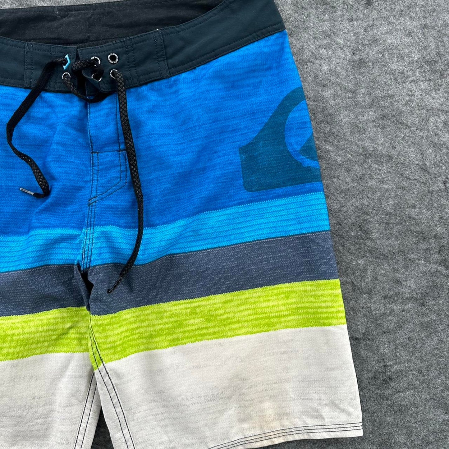 Quiksilver blue striped board shorts