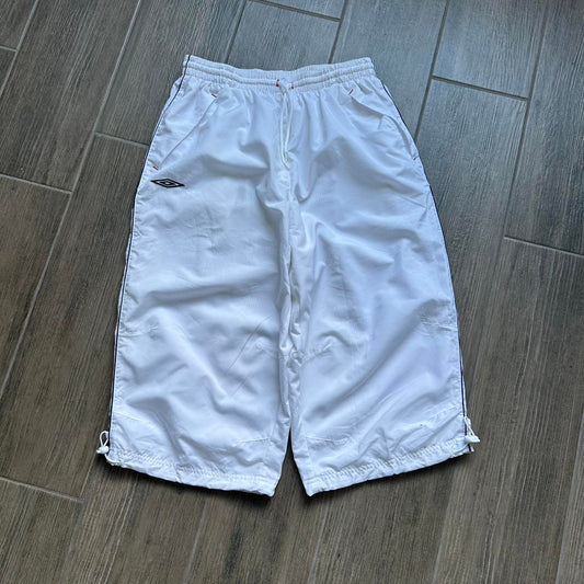 Umbro white parachute shorts
