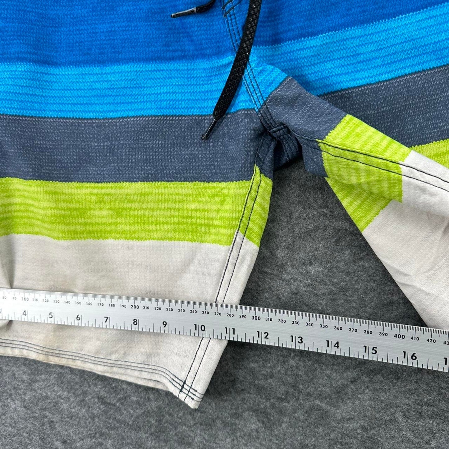 Quiksilver blue striped board shorts
