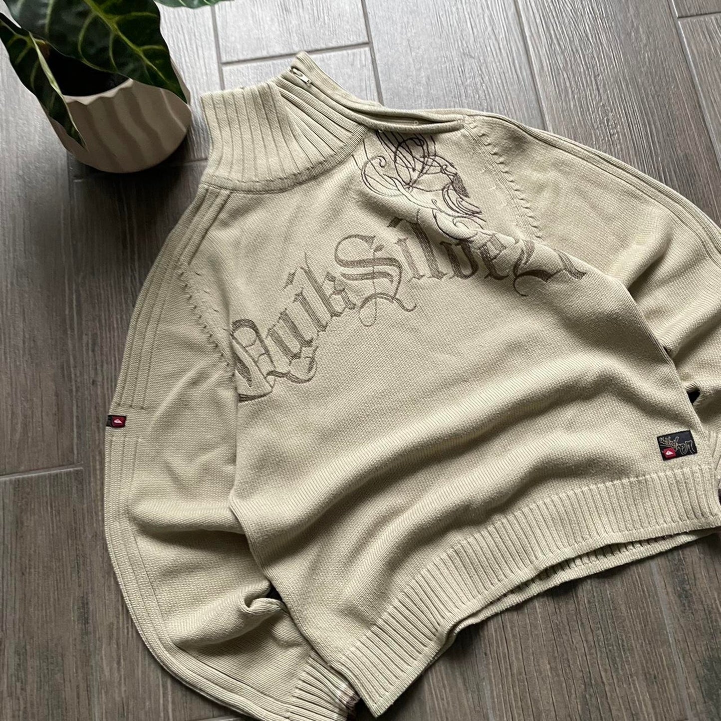 Quiksilver knitted surfwear y2k winter baggy vintage S jumper