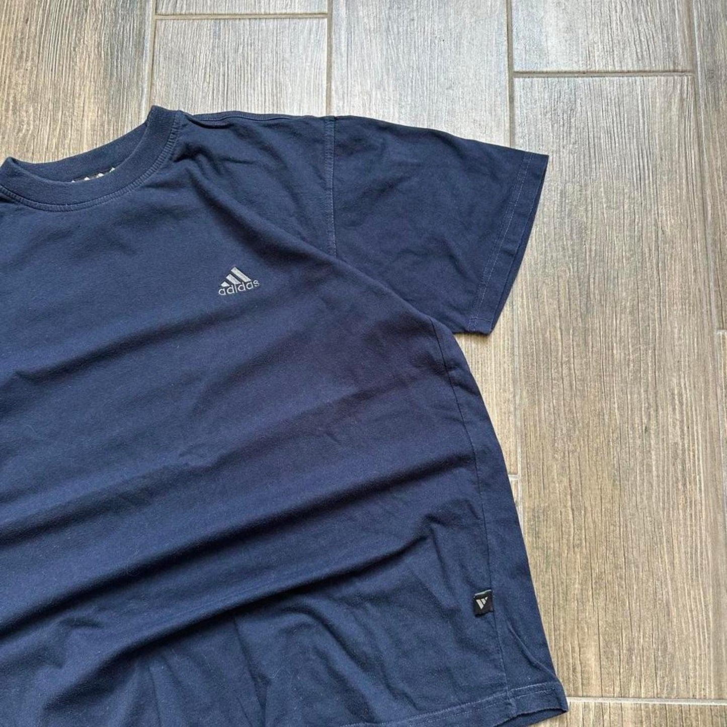 Adidas navy blue cotton t-shirt