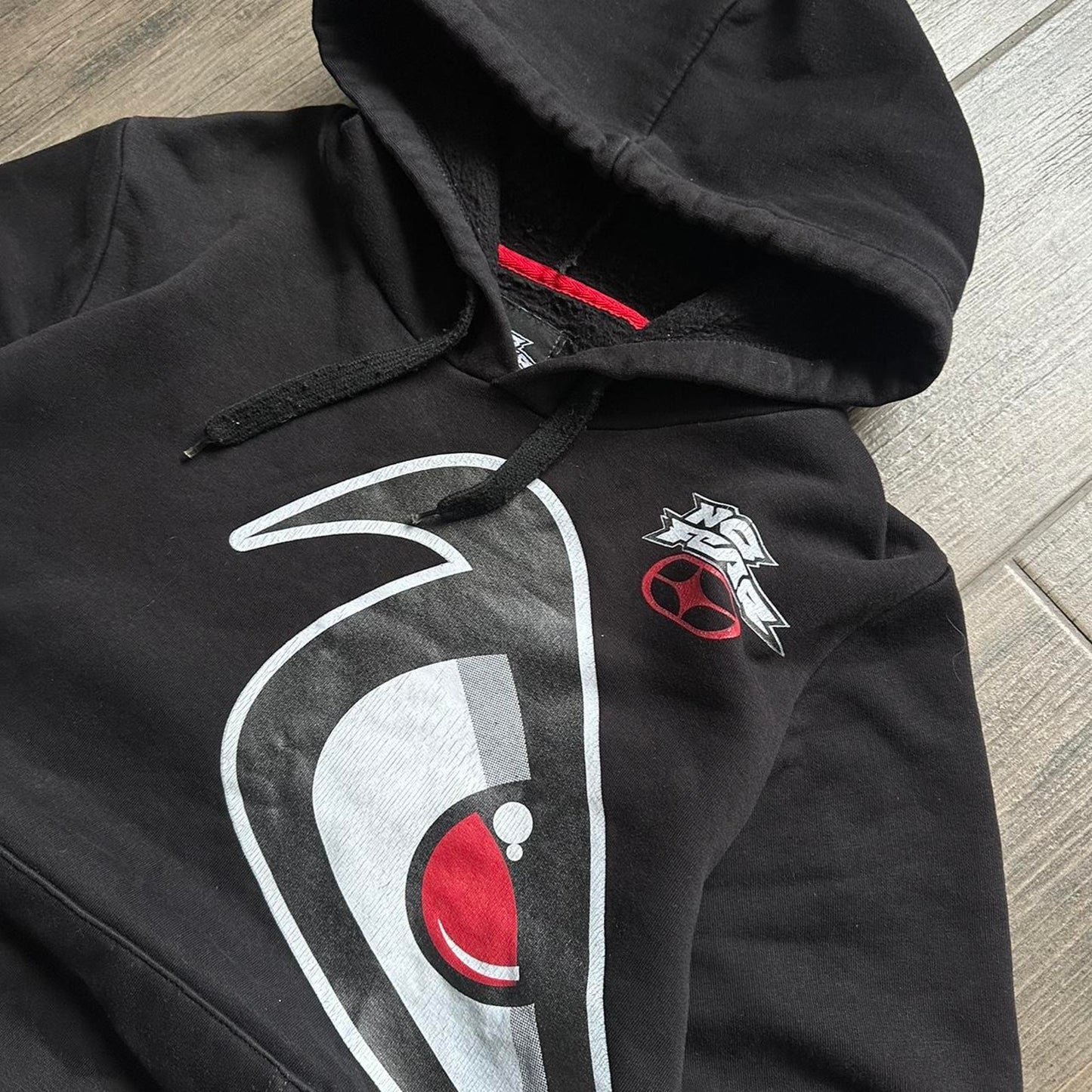 No Fear black y2k streetwear skater style M hoodie