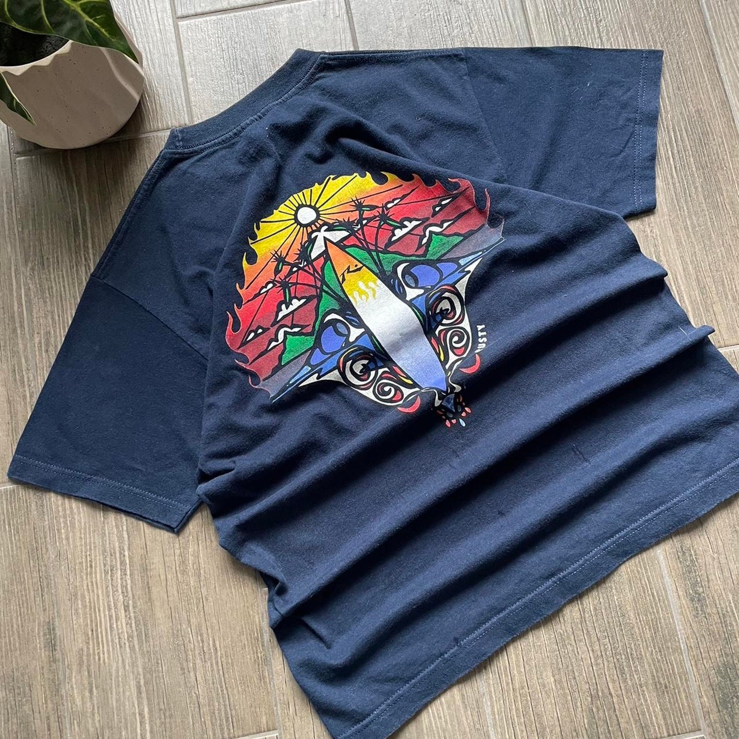 Rusty y2k vintage navy baggy M tee