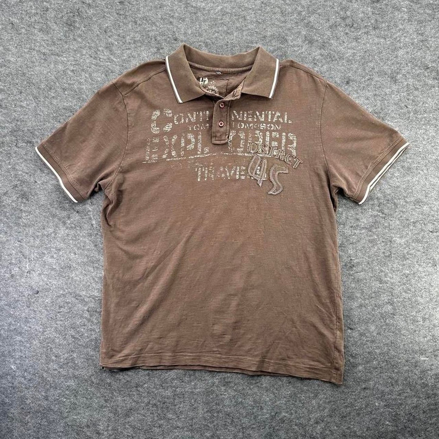 Y2k brown vintage polo shirt