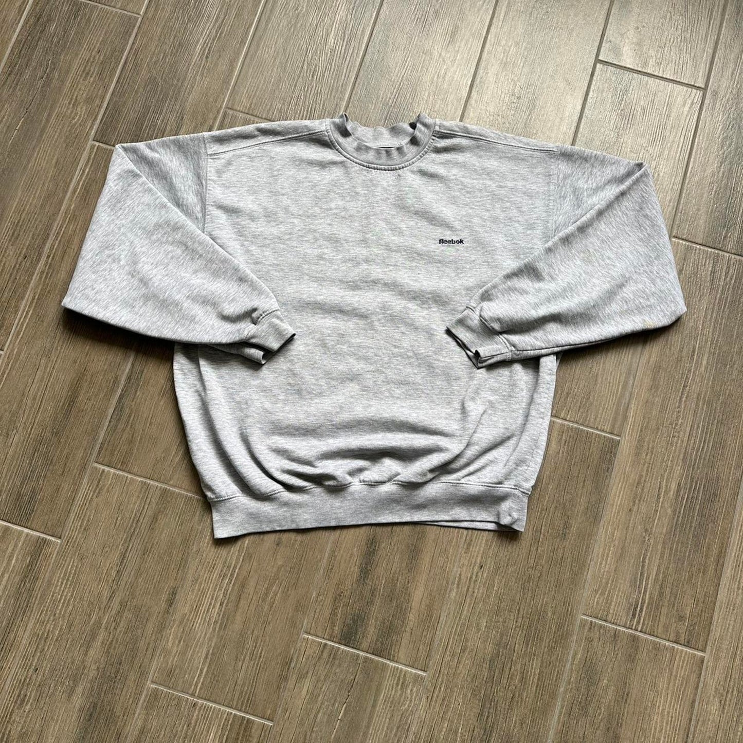 Grey reebok crewneck sweatshirt