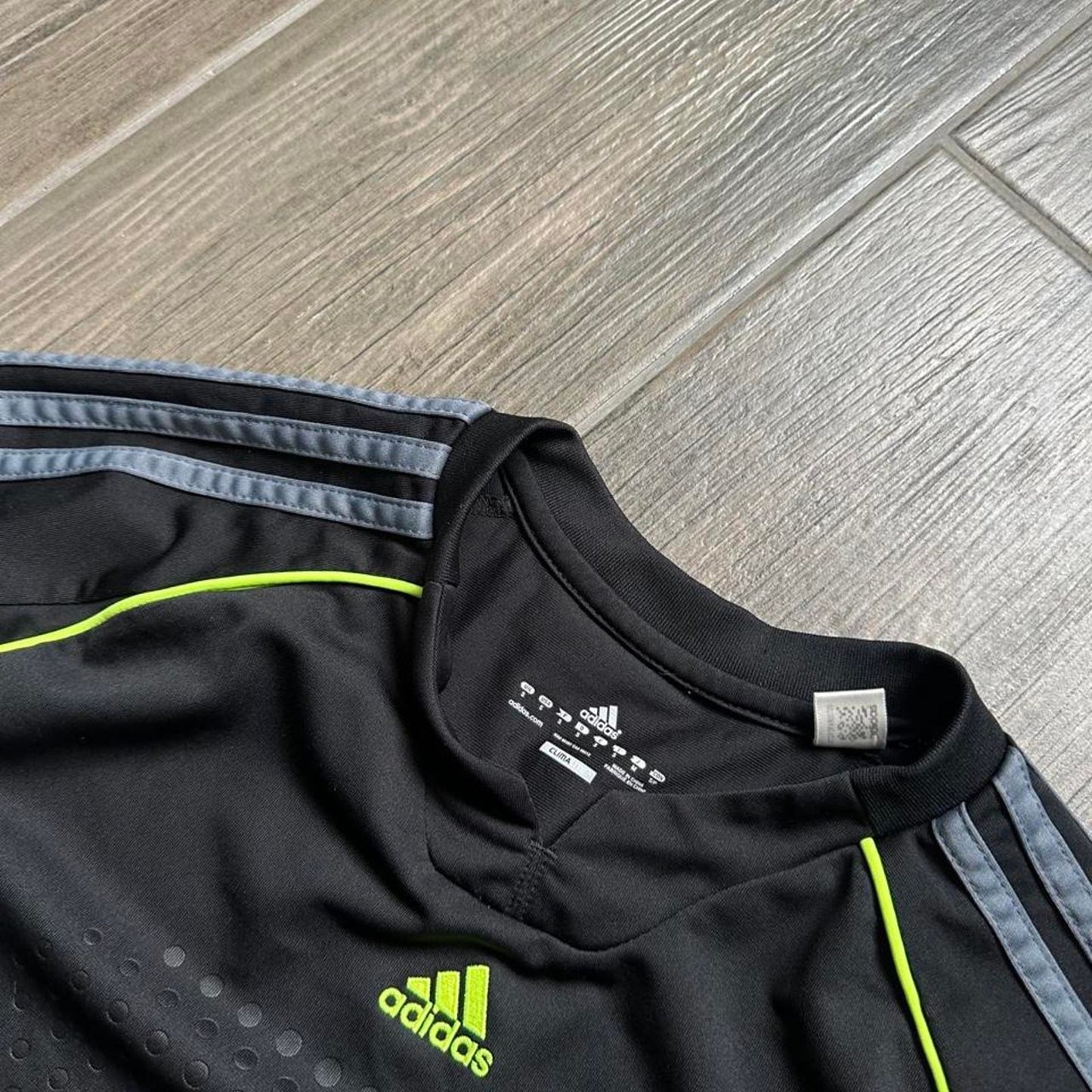 Adidas black and yellow sportswear shirt