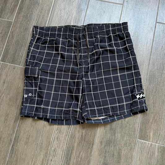 Billabong black and white plaid