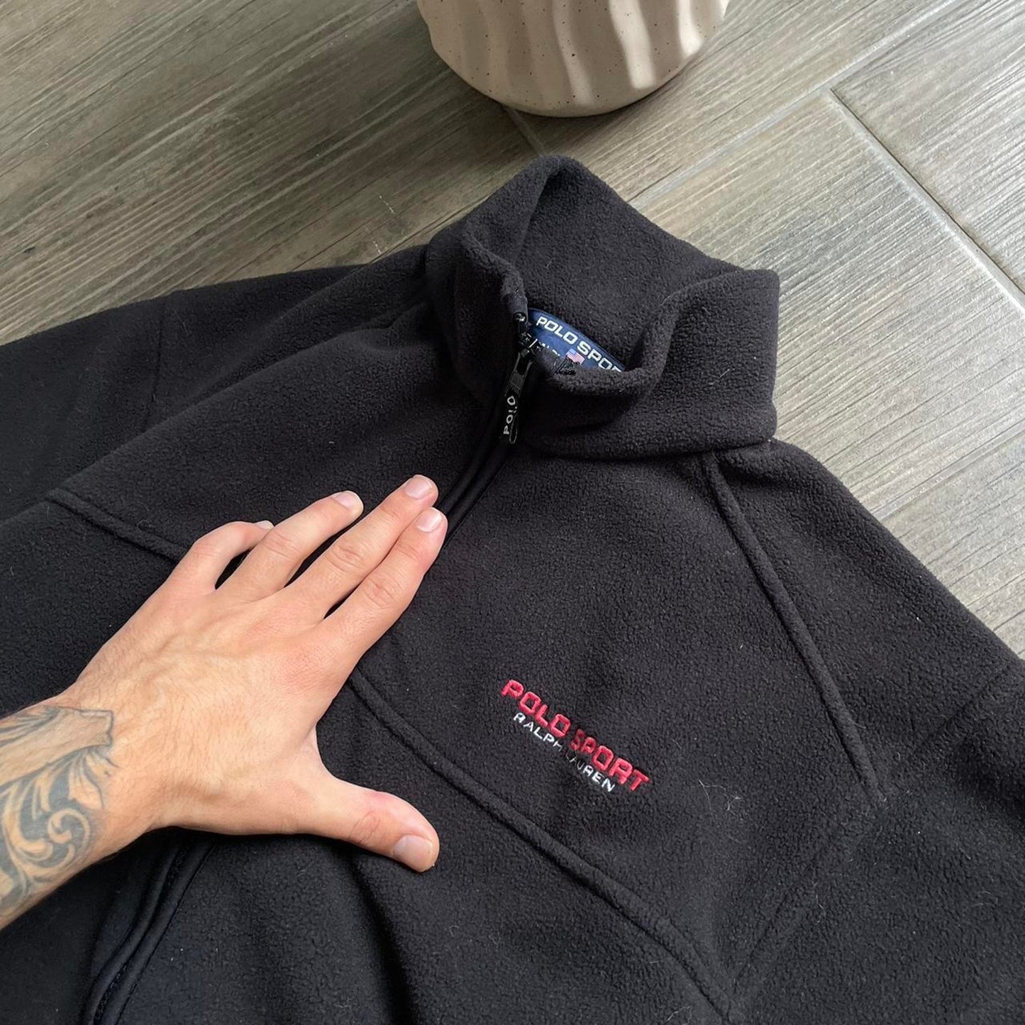 Polo Ralph Lauren fleece black zip women S jacket