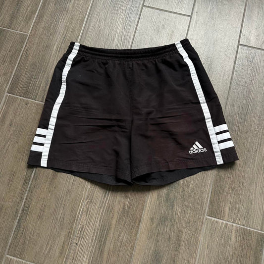 Adidas black and white shorts