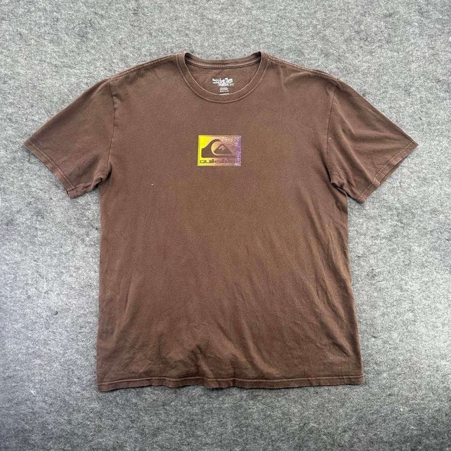 Brown quiksilver cotton t shirt with