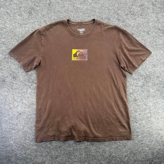 Brown quiksilver cotton t shirt with