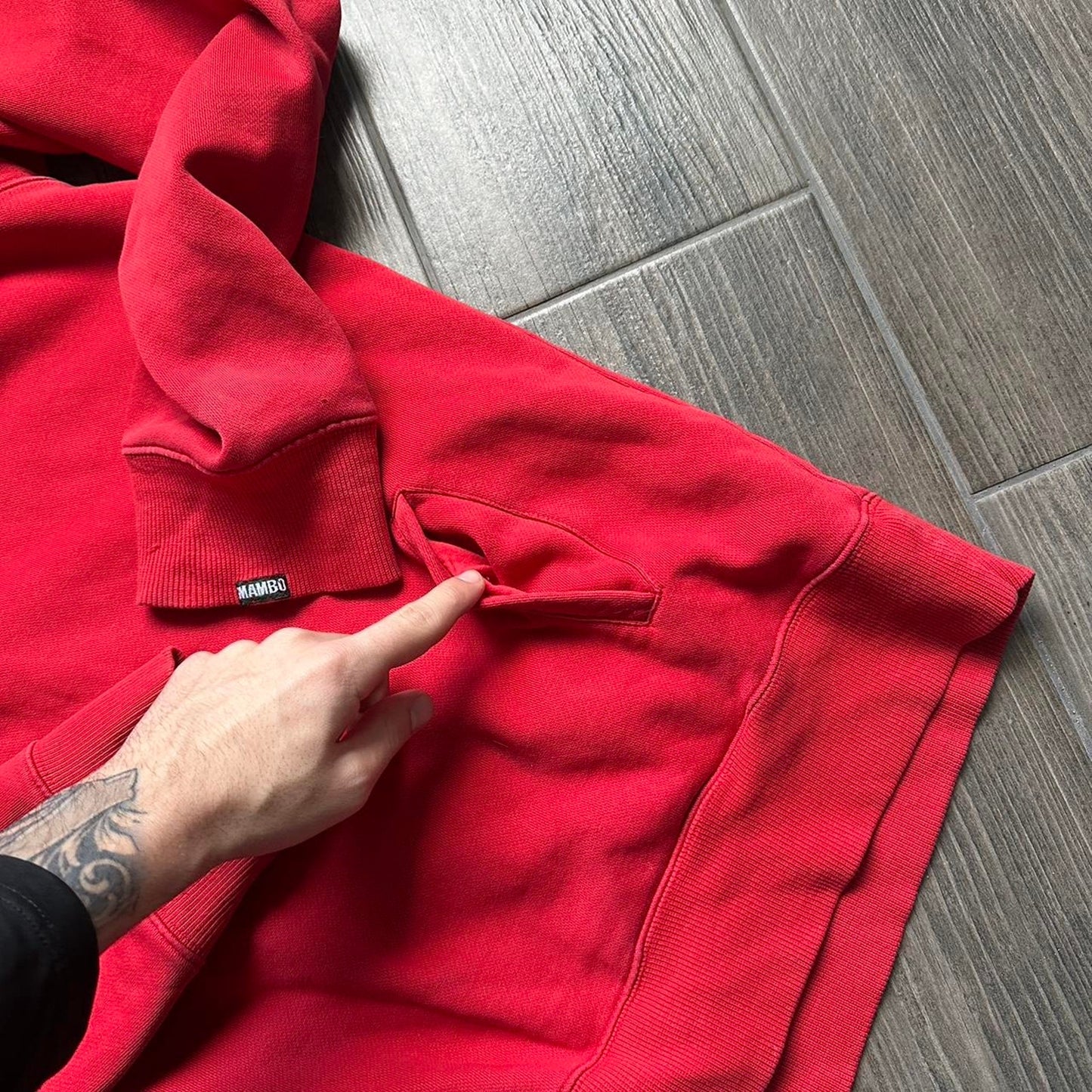 Mambo red baggy y2k hoodie