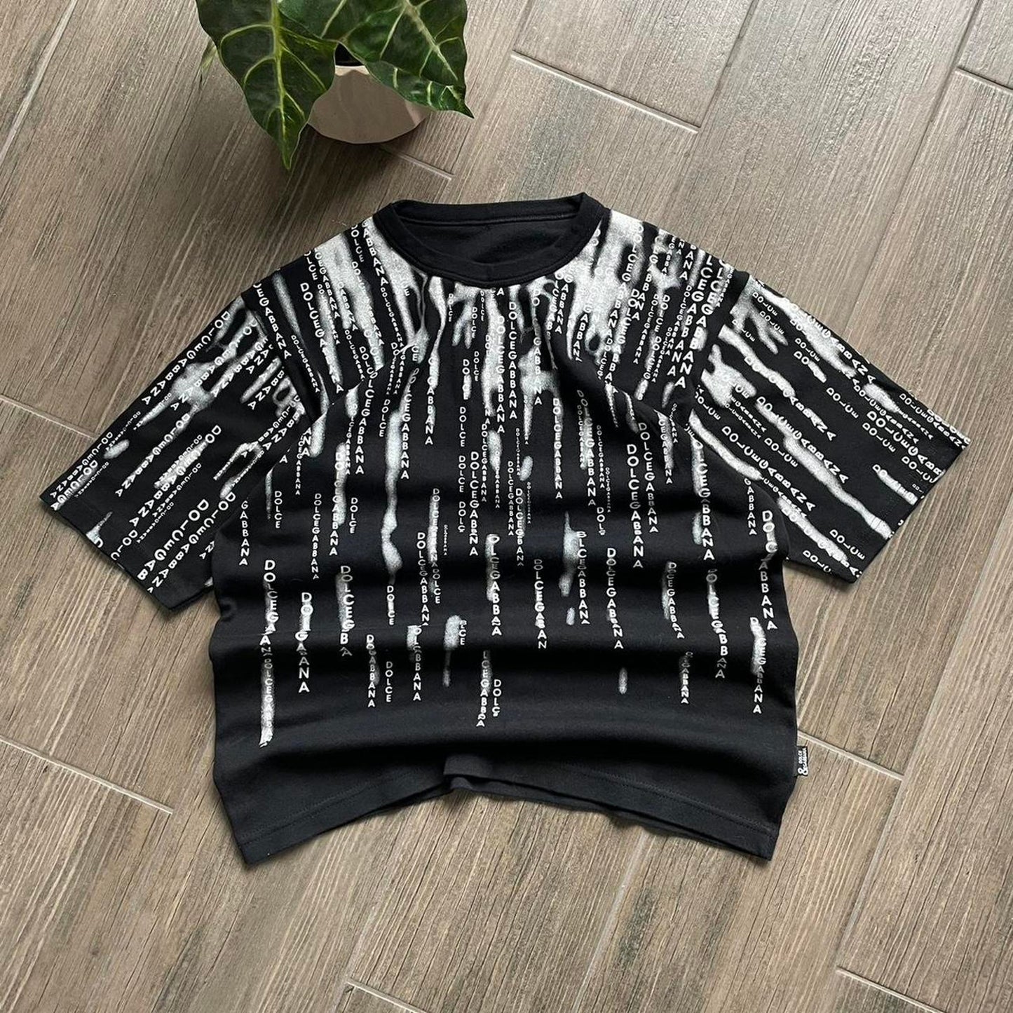 Dolce & Gabbana monogram y2k vintage black M tee