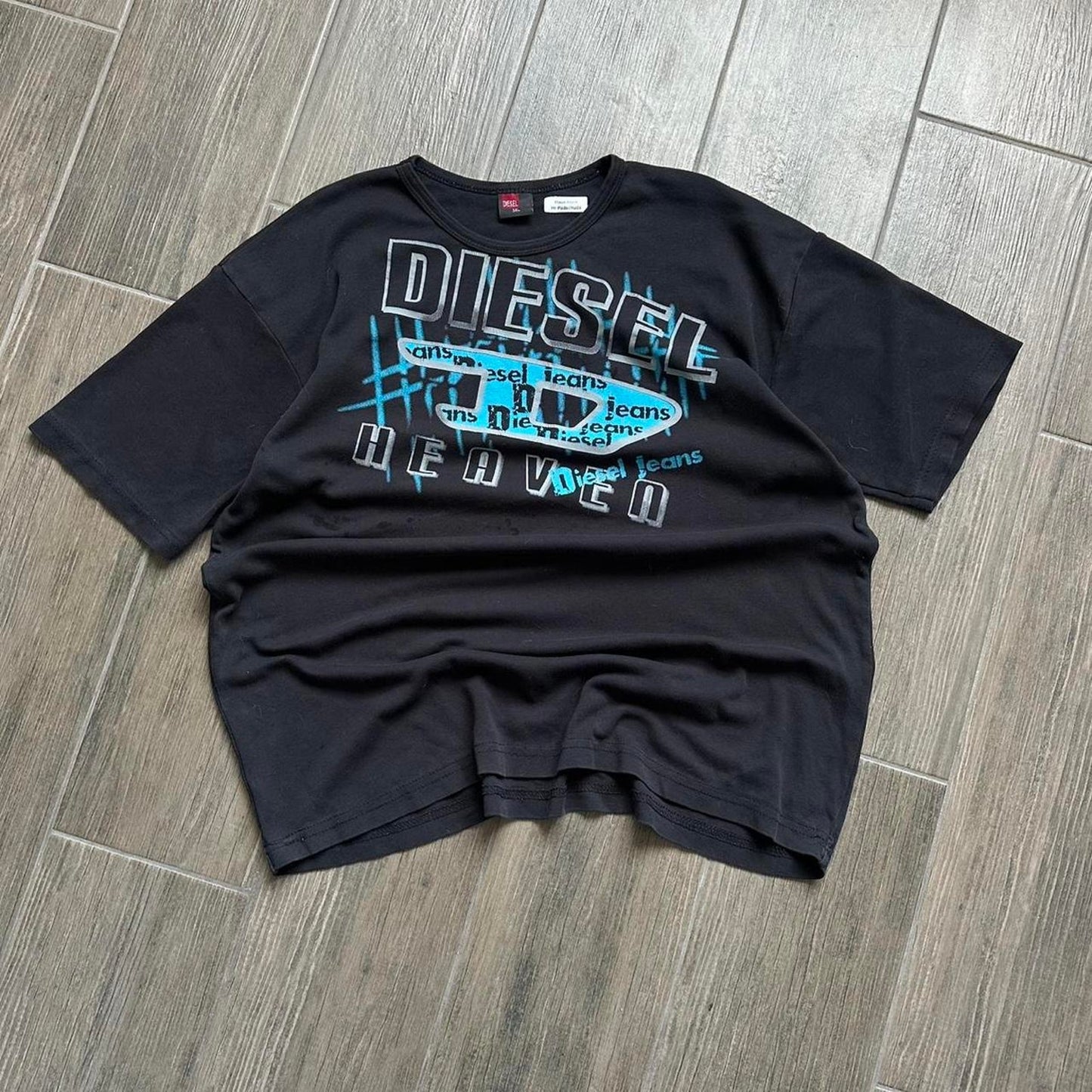 Diesel japanese style black y2k tee