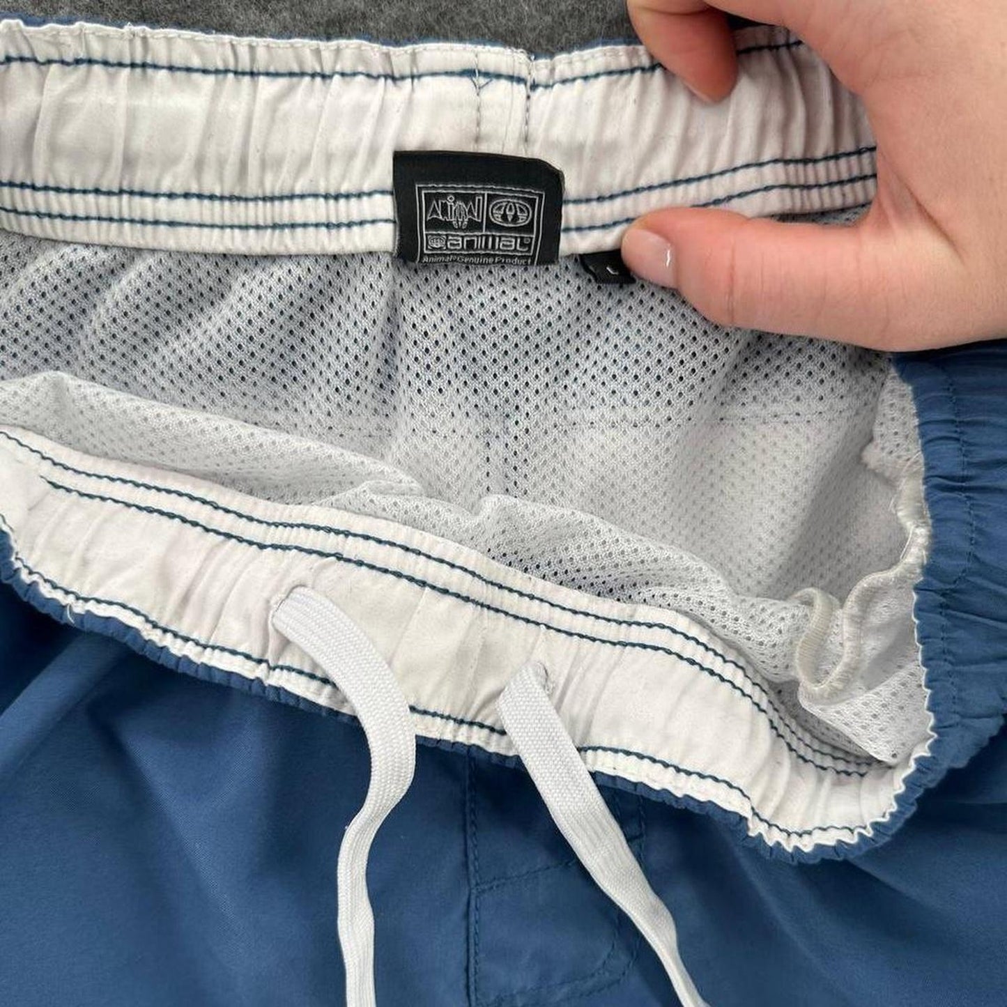 Animal blue swim shorts with
