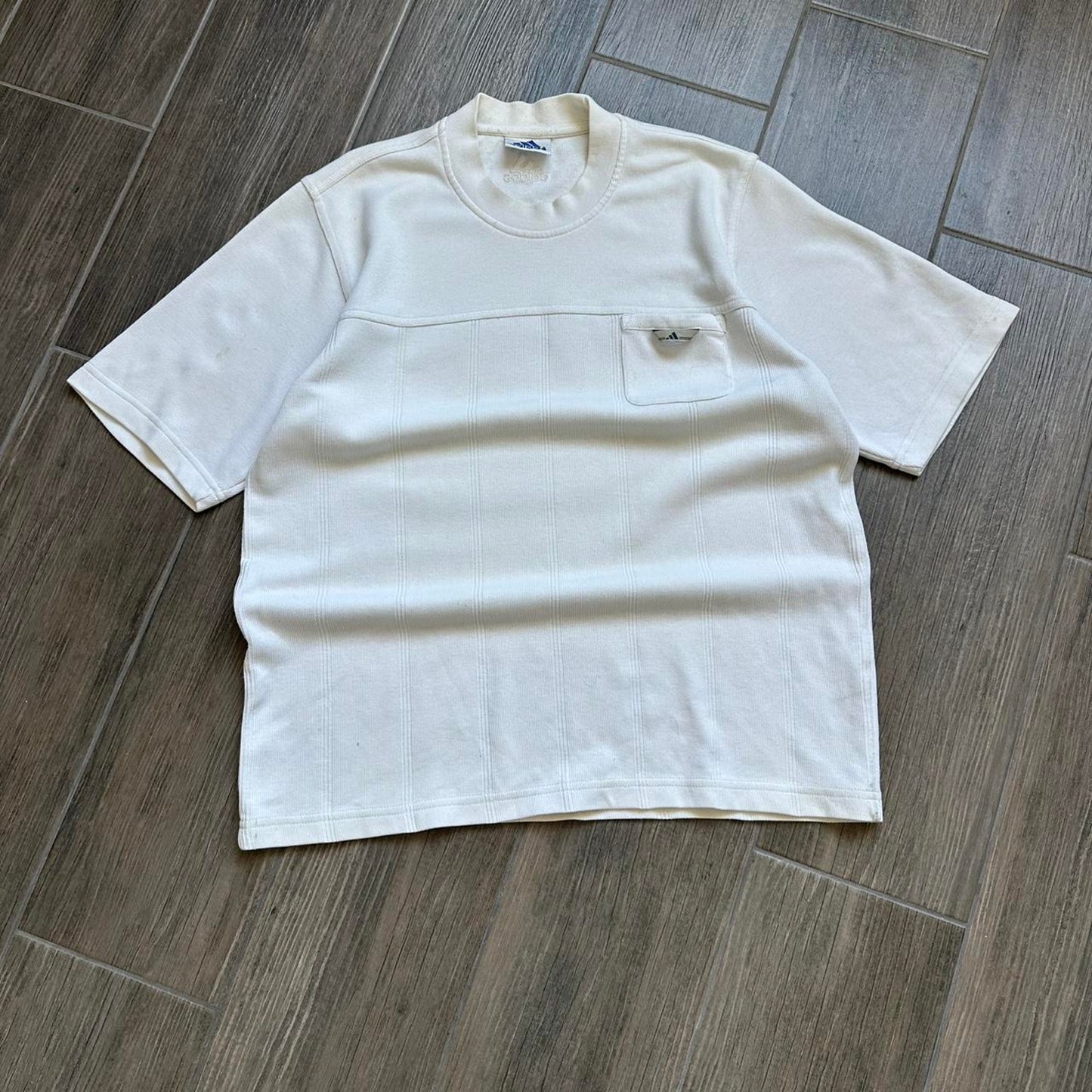 Adidas white boxy fit short