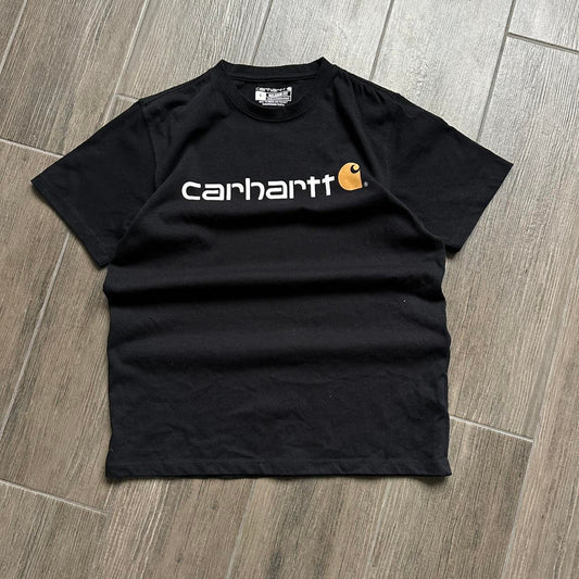 Carhartt black t-shirt with white logo