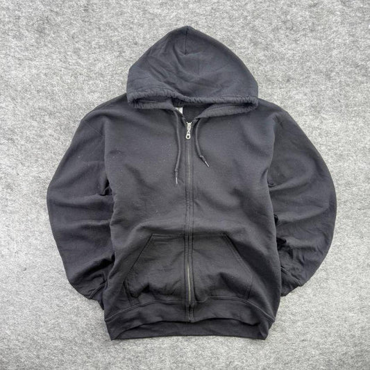 Gildan Black Zip-Up Hoodie Size M