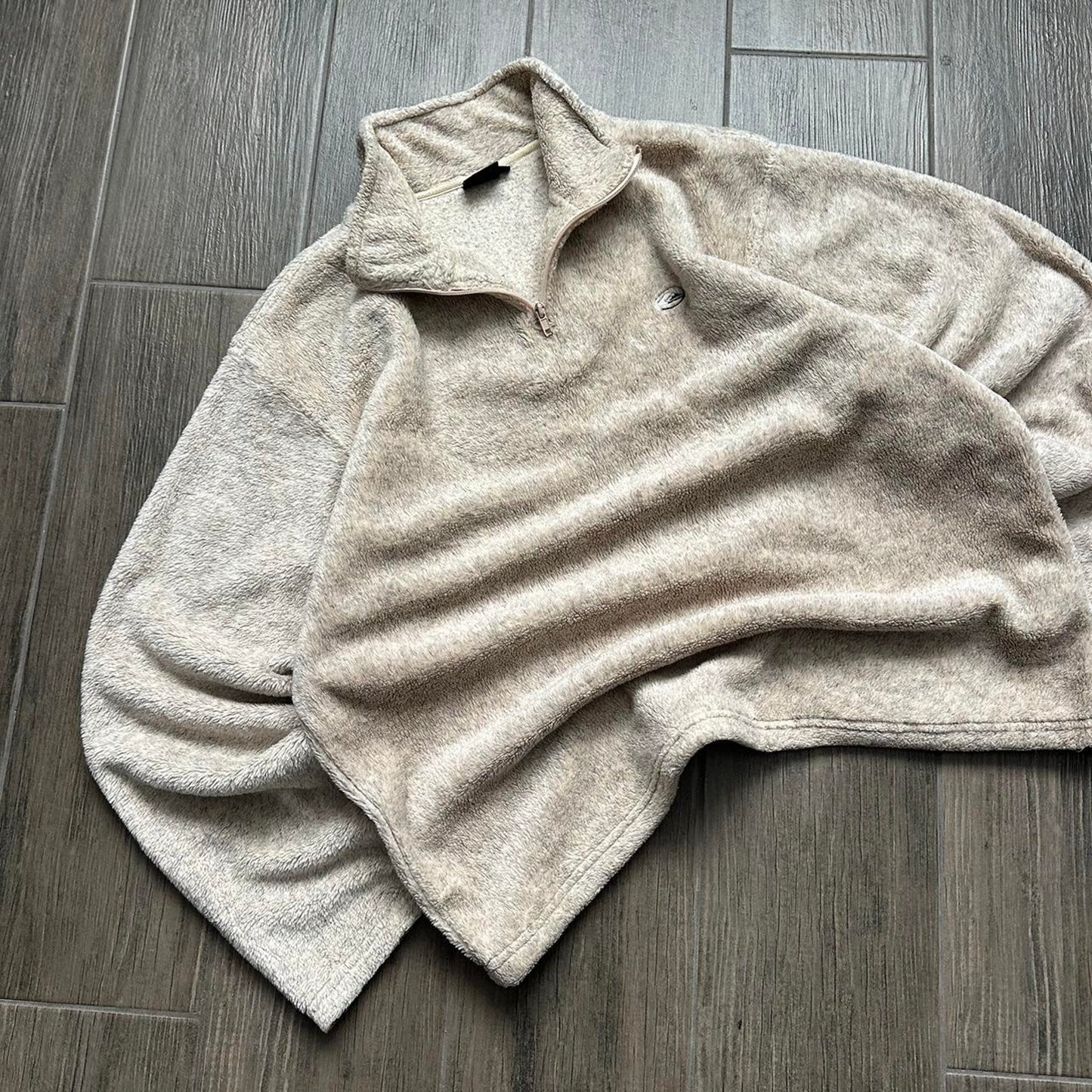 Quiksilver teddy fleece cream surf baggy L jumper